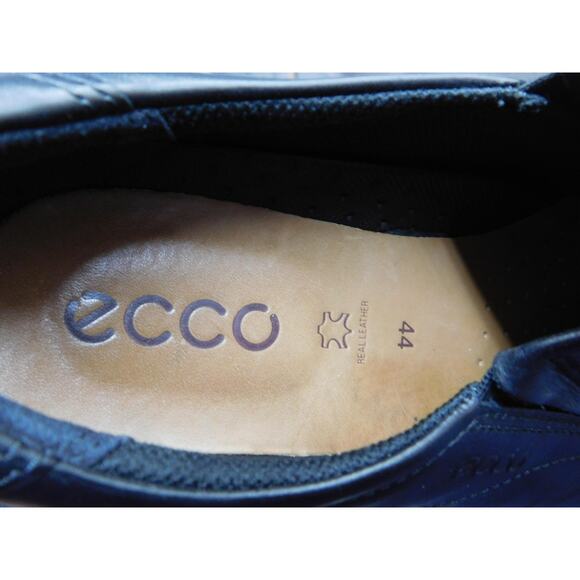 Ecco Dress Shoes Mens Size 10.5 Black Leather Slip On Comfort Oxford Work main image 7